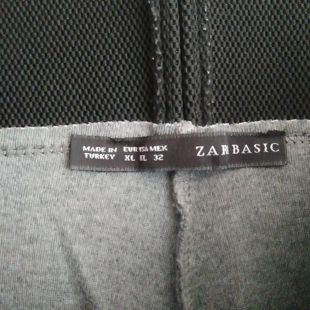 Zara Basic Pullon High Waisted Gray Black Leggings - image 5